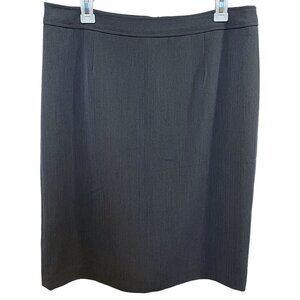 Gray Herringbone Pencil Skirt — Lined Back Slit — Atelier — Women’s 10